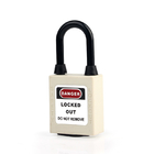 38MM white plastic body safety lockout Electrically insulated dust-proof security padlock with keyed alike